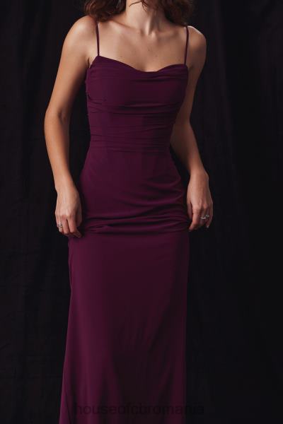 îmbrăcăminte House of CB rochie maxi corset lani merlot X4F68324