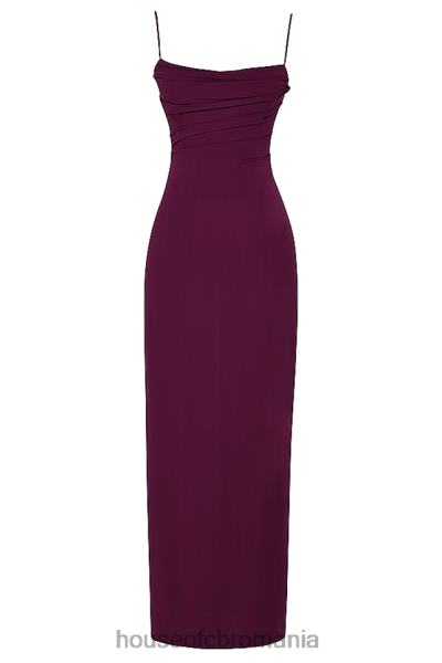 îmbrăcăminte House of CB rochie maxi corset lani merlot X4F68324