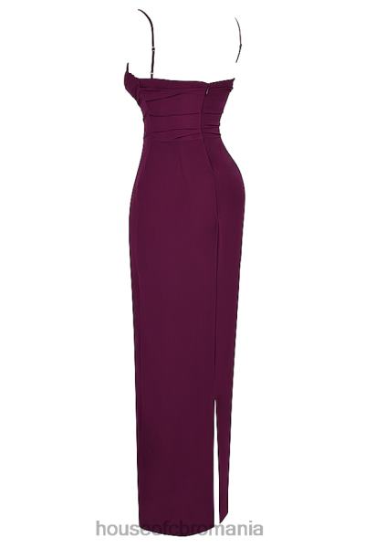 îmbrăcăminte House of CB rochie maxi corset lani merlot X4F68324