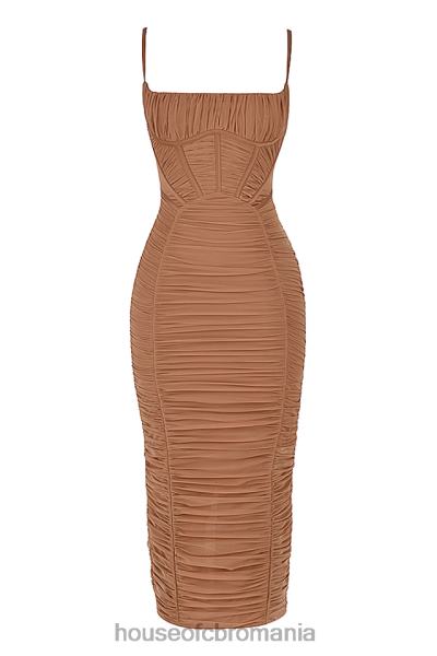 îmbrăcăminte House of CB rochie maxi corset lilian mocha X4F68470
