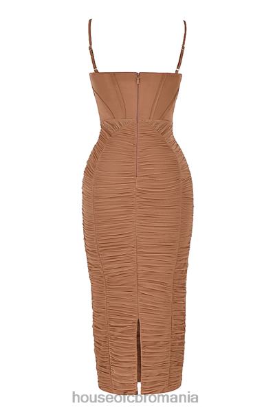 îmbrăcăminte House of CB rochie maxi corset lilian mocha X4F68470