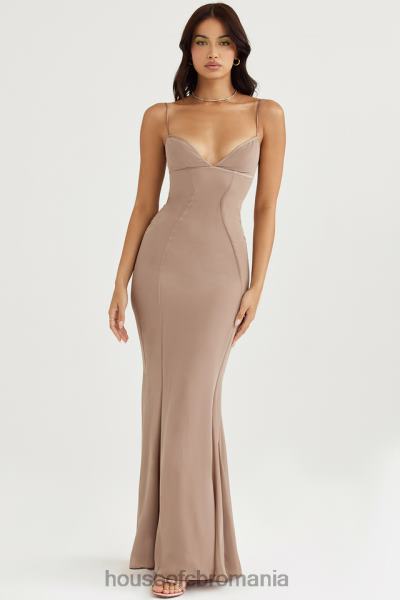 îmbrăcăminte House of CB rochie maxi corset loren latte X4F68454