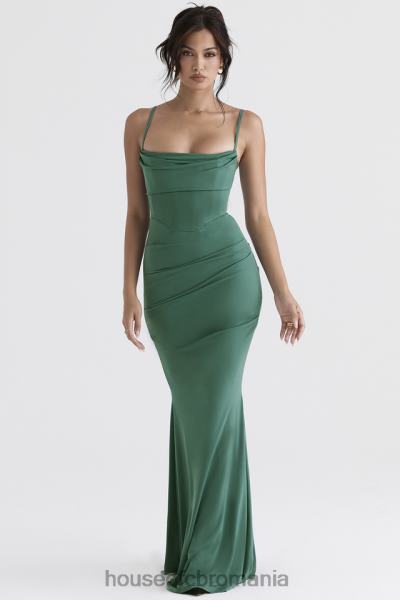 îmbrăcăminte House of CB rochie maxi corset milena forest X4F68389