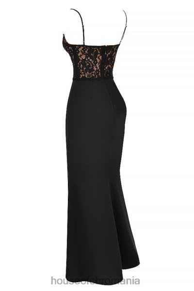 îmbrăcăminte House of CB rochie maxi corset negru cara X4F68382