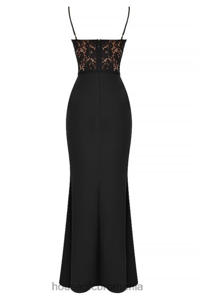 îmbrăcăminte House of CB rochie maxi corset negru cara X4F68382