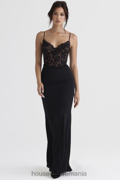 îmbrăcăminte House of CB rochie maxi corset negru cara X4F68382