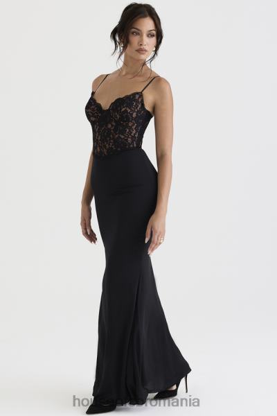 îmbrăcăminte House of CB rochie maxi corset negru cara X4F68382