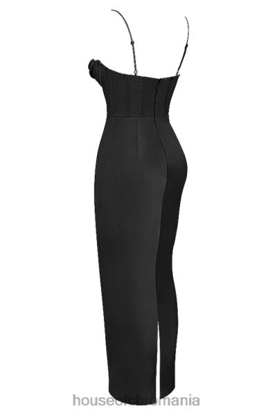 îmbrăcăminte House of CB rochie maxi corset negru charmaine X4F68474