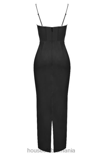 îmbrăcăminte House of CB rochie maxi corset negru charmaine X4F68474
