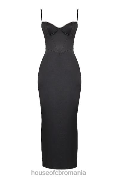 îmbrăcăminte House of CB rochie maxi corset negru stefania X4F68284