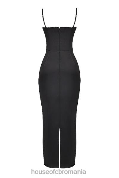 îmbrăcăminte House of CB rochie maxi corset negru stefania X4F68284