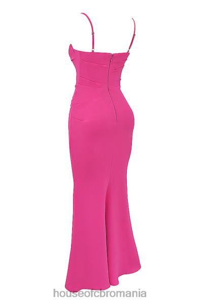 îmbrăcăminte House of CB rochie maxi corset roz aprins milena X4F68181
