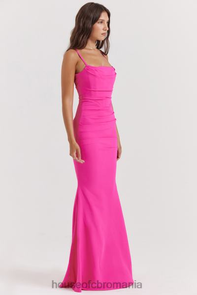 îmbrăcăminte House of CB rochie maxi corset roz aprins milena X4F68181