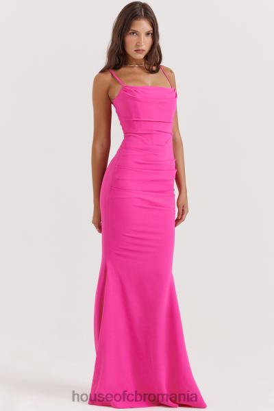 îmbrăcăminte House of CB rochie maxi corset roz aprins milena X4F68181