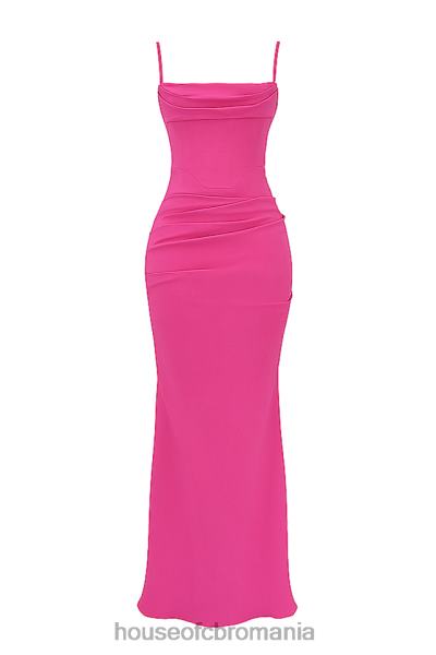 îmbrăcăminte House of CB rochie maxi corset roz aprins milena X4F68181