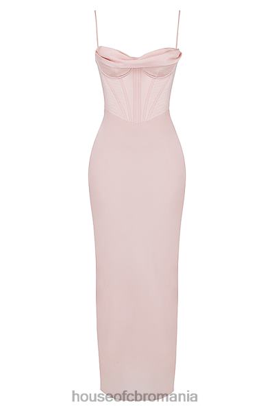 îmbrăcăminte House of CB rochie maxi corset roz blush charmaine X4F68536