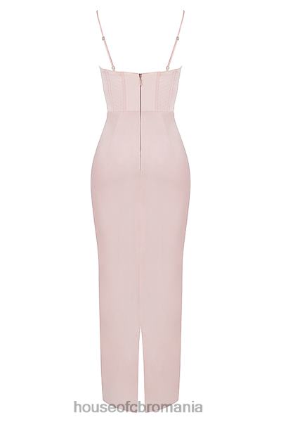 îmbrăcăminte House of CB rochie maxi corset roz blush charmaine X4F68536