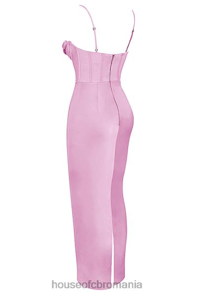 îmbrăcăminte House of CB rochie maxi corset roz charmaine X4F68379