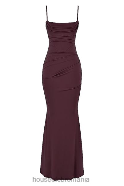 îmbrăcăminte House of CB rochie maxi corset visiniu inchis milena X4F68307