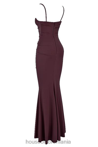 îmbrăcăminte House of CB rochie maxi corset visiniu inchis milena X4F68307
