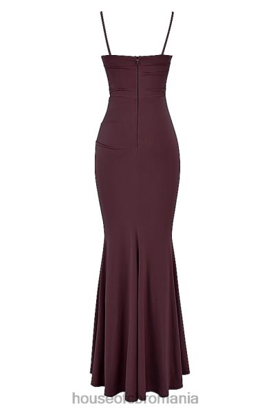 îmbrăcăminte House of CB rochie maxi corset visiniu inchis milena X4F68307