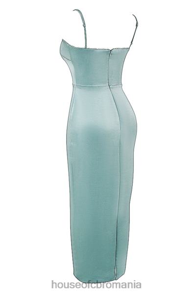 îmbrăcăminte House of CB rochie maxi costanza jad deschis X4F68254