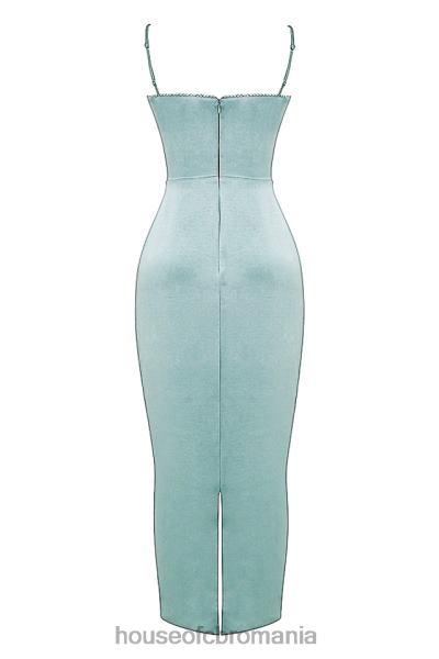 îmbrăcăminte House of CB rochie maxi costanza jad deschis X4F68254