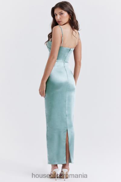 îmbrăcăminte House of CB rochie maxi costanza jad deschis X4F68254