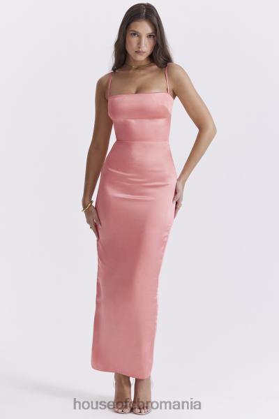 îmbrăcăminte House of CB rochie maxi costanza piersică strălucitoare X4F68202