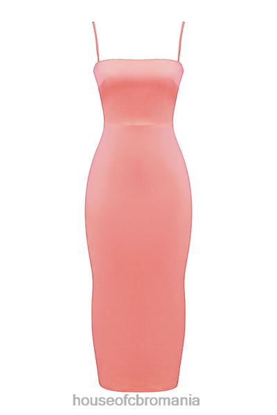 îmbrăcăminte House of CB rochie maxi costanza piersică strălucitoare X4F68202