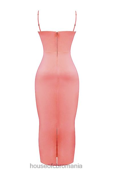 îmbrăcăminte House of CB rochie maxi costanza piersică strălucitoare X4F68202