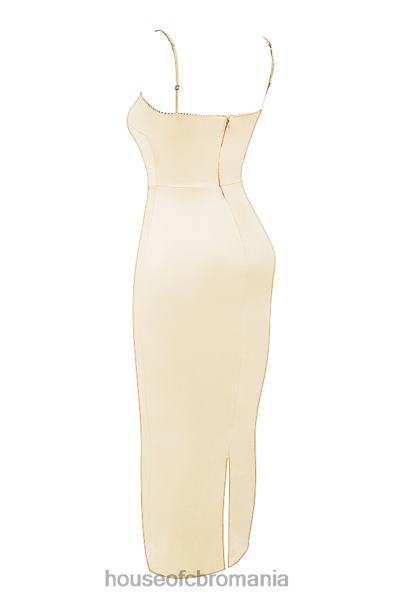 îmbrăcăminte House of CB rochie maxi costanza vintage crem X4F68250