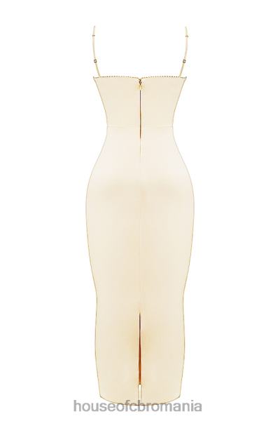 îmbrăcăminte House of CB rochie maxi costanza vintage crem X4F68250