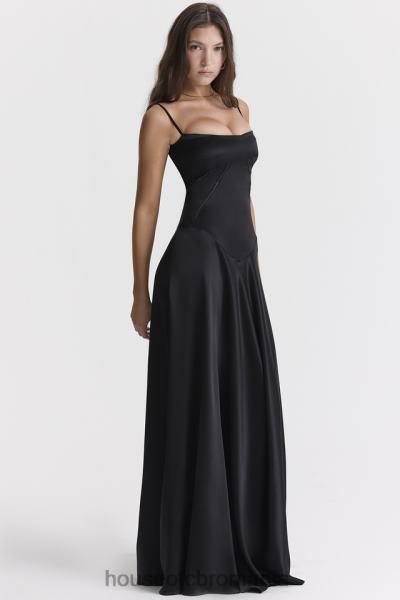 îmbrăcăminte House of CB rochie maxi cu dantela neagra anabella X4F68273