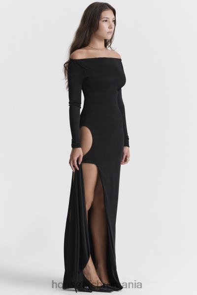 îmbrăcăminte House of CB rochie maxi cu decupaj negru marella X4F68281