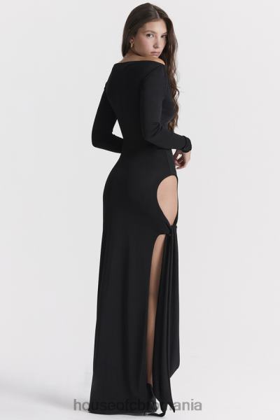 îmbrăcăminte House of CB rochie maxi cu decupaj negru marella X4F68281