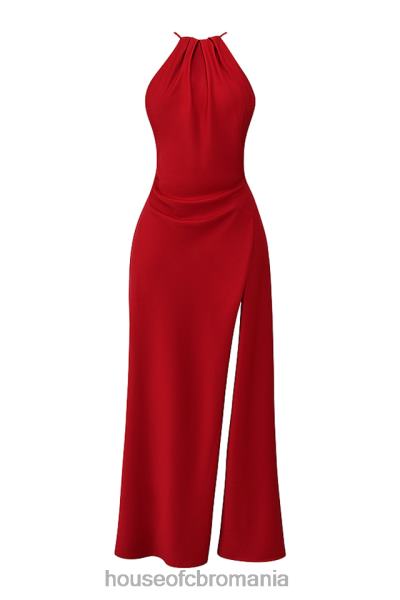 îmbrăcăminte House of CB rochie maxi cu fante cu trandafir rosu zanab X4F68290