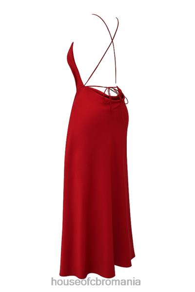 îmbrăcăminte House of CB rochie maxi cu fante cu trandafir rosu zanab X4F68290