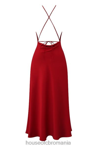 îmbrăcăminte House of CB rochie maxi cu fante cu trandafir rosu zanab X4F68290