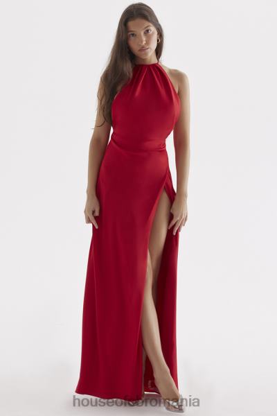 îmbrăcăminte House of CB rochie maxi cu fante cu trandafir rosu zanab X4F68290