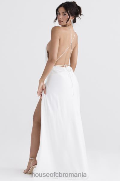 îmbrăcăminte House of CB rochie maxi cu fante din coapsa zanab ivory X4F68335