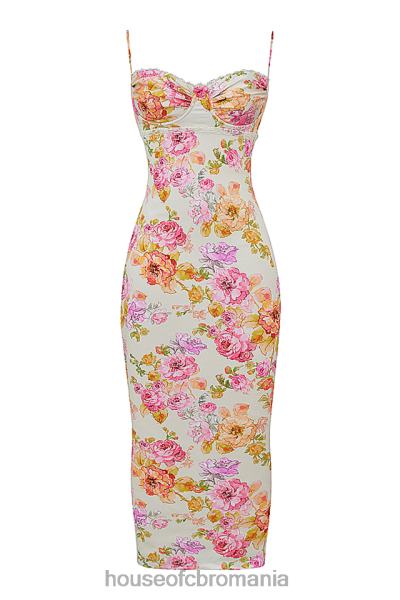 îmbrăcăminte House of CB rochie maxi cu flori josefina ivory X4F68245