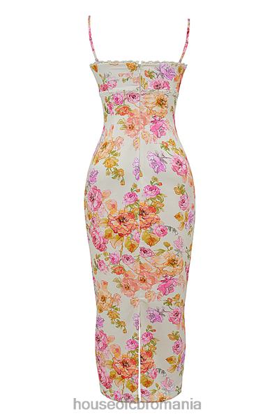 îmbrăcăminte House of CB rochie maxi cu flori josefina ivory X4F68245