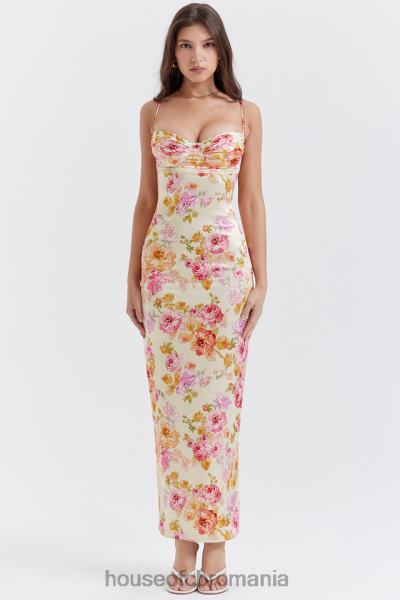 îmbrăcăminte House of CB rochie maxi cu flori josefina ivory X4F68245