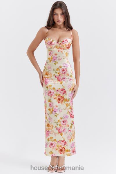 îmbrăcăminte House of CB rochie maxi cu flori josefina ivory X4F68245