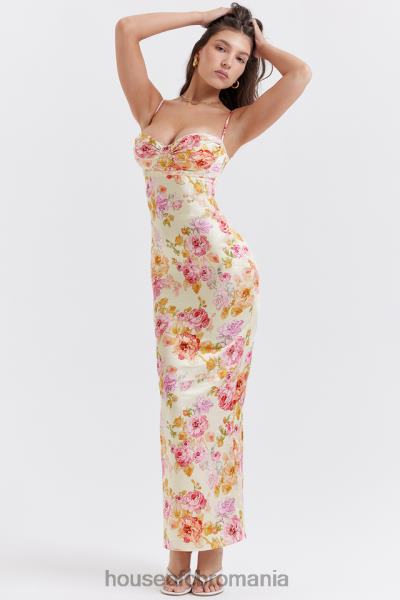 îmbrăcăminte House of CB rochie maxi cu flori josefina ivory X4F68245
