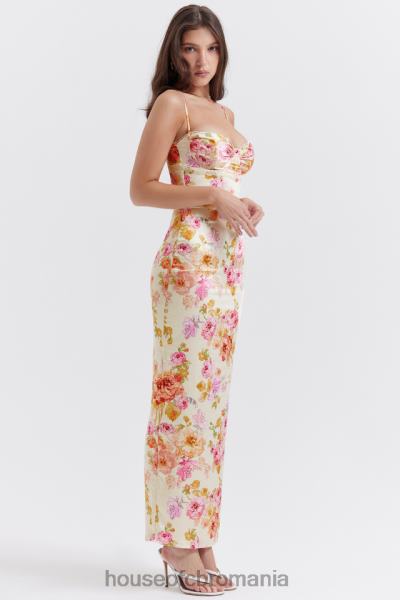 îmbrăcăminte House of CB rochie maxi cu flori josefina ivory X4F68245