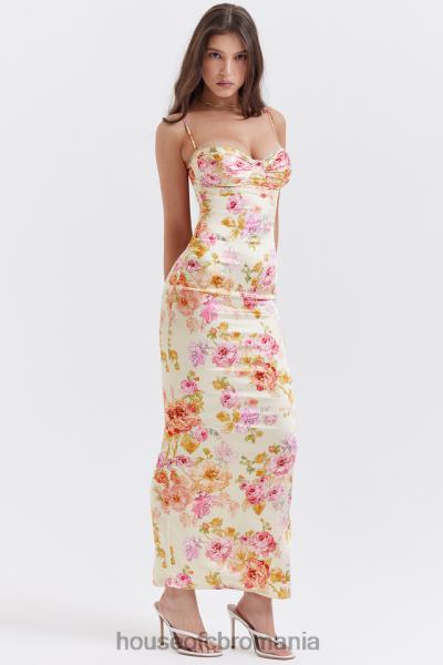îmbrăcăminte House of CB rochie maxi cu flori josefina ivory X4F68245