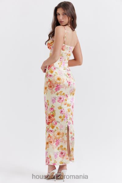îmbrăcăminte House of CB rochie maxi cu flori josefina ivory X4F68245