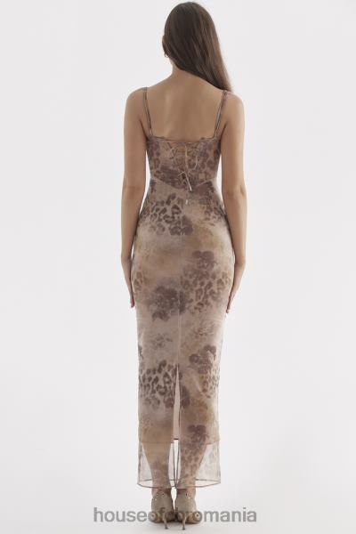 îmbrăcăminte House of CB rochie maxi cu imprimeu floral aiza crem X4F68295